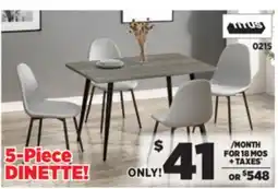 Surplus Furniture Grey 5-Piece Dinette offer