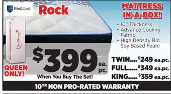 Surplus Furniture Rock Queen Mattress Set offer