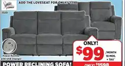 Surplus Furniture Barnsana Grey Power Motion Sofa offer