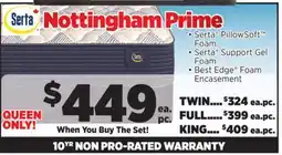 Surplus Furniture Nottingham Prime Tight Top Firm Queen Set W/ 2 Split Boxes offer