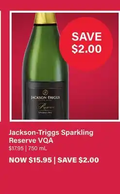 LCBO Jackson-Triggs Sparkling Reserve VQA offer