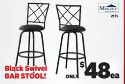Surplus Furniture Black Swivel Bar Stool offer
