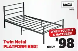 Surplus Furniture Twin Metal Platform Bed offer