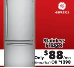 Surplus Furniture GE Stainless Steel 21 CU. FT. Refrigerator offer