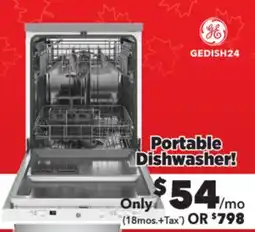 Surplus Furniture GE 24 White Portable Dishwasher offer