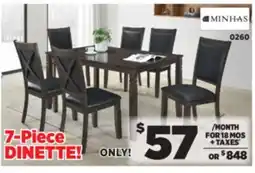 Surplus Furniture Bristol Grey 7-Piece Dinette Set offer