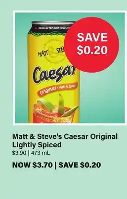 LCBO Matt & Steve's Caesar Original Lightly Spiced offer