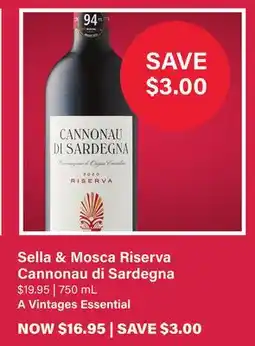 LCBO Sella & Mosca Riserva Cannonau di Sardegna offer