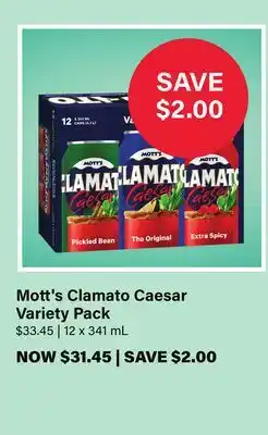 LCBO Mott's Clamato Caesar Variety Pack offer