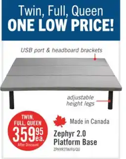 The Brick Zephyr 2.0 Queen Platform Base offer