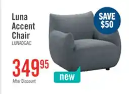 The Brick Luna 35.4 Fabric Accent Chair - Grey offer