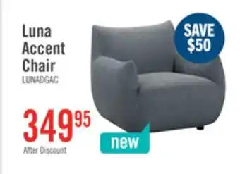 The Brick Luna 35.4 Fabric Accent Chair - Grey offer