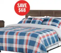 The Brick Aida 3pc Bedroom Set with Headboard, Dresser & Mirror, Made in Canada, Brown - Queen Size offer