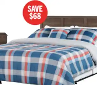 The Brick Aida 3pc Bedroom Set with Headboard, Dresser & Mirror, Made in Canada, Brown - Queen Size offer