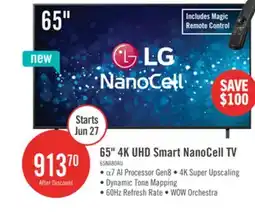 The Brick LG 65 NanoCell AI NANO80 4K Smart TV (65NANO80AUA.ACC) offer