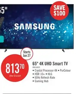 The Brick Samsung 65 Crystal UHD U8000 4K Smart TV offer