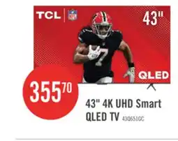 The Brick TCL 43 QLED Pro 4K UHD HDR Pro 60Hz Google Smart TV (43Q651G-CA) offer