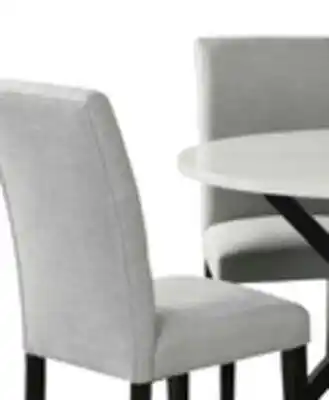 The Brick Verona 5pc Dining Set with Table & 4 Chairs, Culture Marbled Top, 60W - White offer