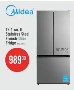 The Brick Midea 30 18.4 Cu. Ft. French-Door Refrigerator - Stainless Steel - MRF18B4AST offer