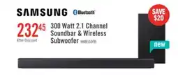 The Brick Samsung B-Series 2.1-Channel Soundbar with Wireless Subwoofer offer