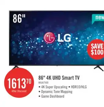 The Brick LG 86 UA75 4K Smart TV offer