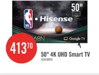 The Brick Hisense 50 4K UHD HDR10 Dolby Vision 60Hz Google Smart TV (50A68N) offer