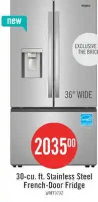 The Brick Whirlpool 36 30 Cu. Ft. French-Door Refrigerator with Dual Ice Makers - Stainless Steel - WRFF3736SZ offer