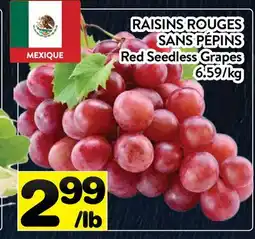 Supermarché PA RAISINS ROUGES SANS PÉPINS | Red Seedless Grapes offer