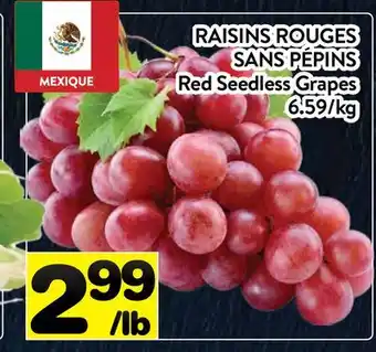 Supermarché PA RAISINS ROUGES SANS PÉPINS | Red Seedless Grapes offer