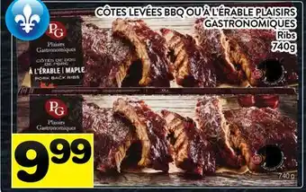 Supermarché PA CÔTES LEVÉES BBQ OU À L'ÉRABLE PLAISIRS GASTRONOMIQUES | Ribs offer