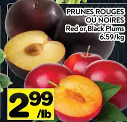 Supermarché PA PRUNES ROUGES OU NOIRES | RED OR BLACK PLUMS offer