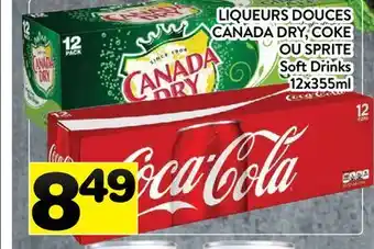 Supermarché PA LIQUEURS DOUCES CANADA DRY, COKE OU SPRITE | Soft Drinks offer