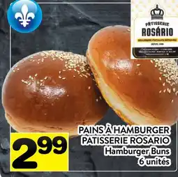Supermarché PA PAINS À HAMBURGER PATISSERIE ROSARIO | HAMBURGER BUNS 6 UNITÉS offer