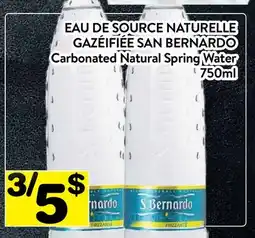 Supermarché PA EAU DE SOURCE NATURELLE GAZÉIFIÉE SAN BERNARDO | CARBONATED NATURAL SPRING WATER offer