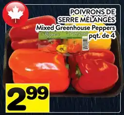 Supermarché PA POIVRONS DE SERRE MÉLANGÉS | MIXED GREENHOUSE PEPPERS offer