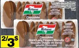 Supermarché PA DOIGTS DE DAME GÉANTS (CHOCOLAT) MILANO | Giant Lady Fingers offer