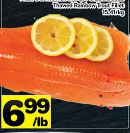 Supermarché PA FILET DE TRUITE ARC-EN-CIEL DÉGELÉ | THAWED RAINBOW TROUT FILLET offer