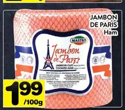 Supermarché PA JAMBON DE PARIS MASTRO | Ham offer