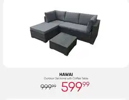 Meubles RD HAWAI Outdoor Sectional with Coffee Table offer