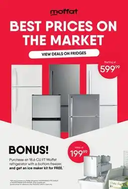 Meubles RD 18.6 CU FT Moffat Refrigerator offer