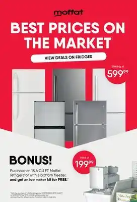 Meubles RD 18.6 CU FT Moffat Refrigerator offer
