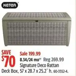 Canadian Tire Keter signature deco rattan offer
