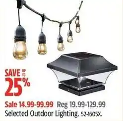 Canadian Tire Selected Outdoor Lighting offer