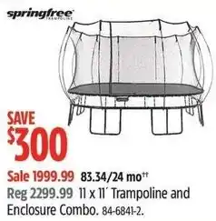Canadian Tire Trampoline and Enclosure Combo offer