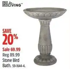 Canadian Tire Stone bird bath offer
