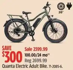 Canadian Tire Quanta electric adult bike offer