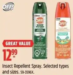 Canadian Tire Insect repellent spray offer