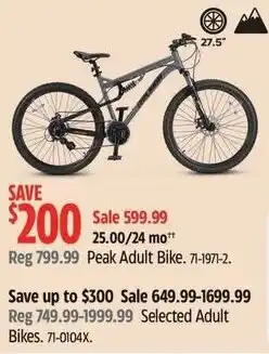 Canadian Tire Peak adult bike offer