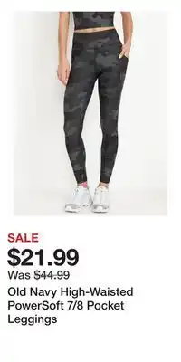 Old Navy Old Navy High-Waisted PowerSoft 7/8 Pocket Leggings offer