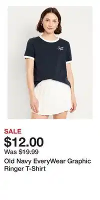 Old Navy Old Navy EveryWear Graphic Ringer T-Shirt offer